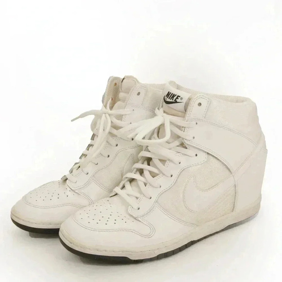 Nike Shoes - Nike White  Hightop Wedge Sneakers